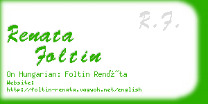 renata foltin business card